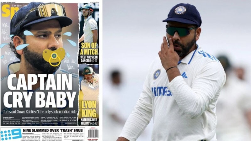 War of words continues as Australian media calls Rohit Sharma ‘Captain Cry Baby’