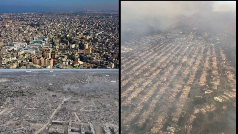 Social media haunted by eerie resemblance between burnt Los Angeles and Gaza
