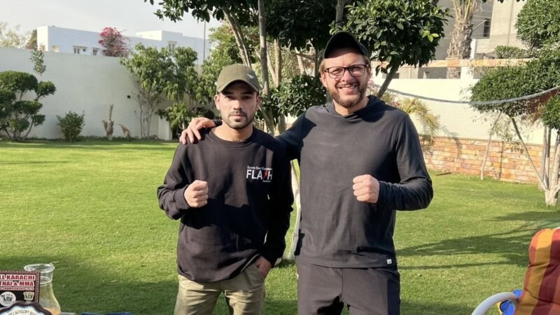 VIDEO: Shahid Afridi meets his ‘hero’ kickboxer Agha Aleem