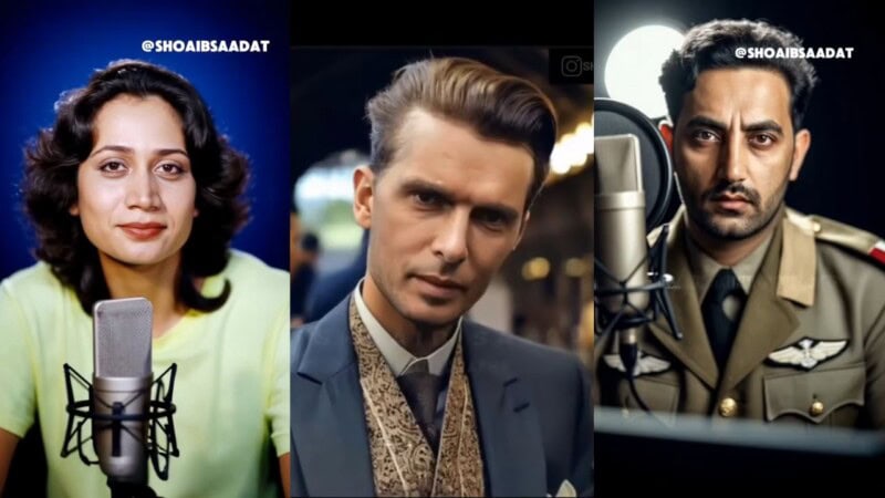 Jinnah in suede jacket, Aziz Bhatti on a podcast: Pakistani creator brings heroes to life with AI