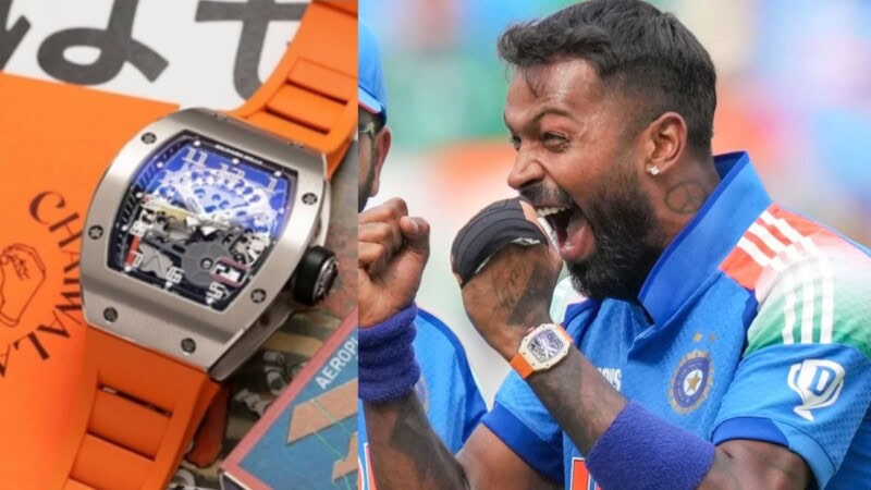 Pandya’s luxury wristwatch steals the show during Pak-India clash