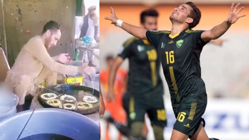 Pakistani footballer Muhammad Riaz forced to sell ‘jalebis’ to survive