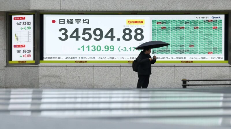 Nikkei 225 Crashes 9% Amid Global Trade War Fears Today