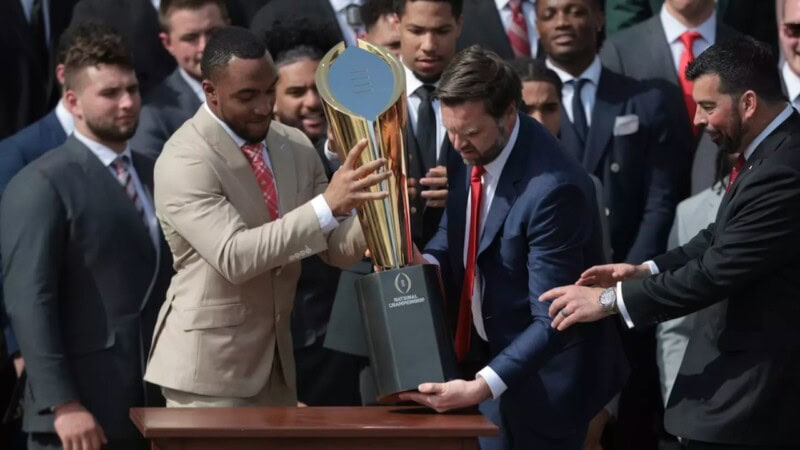Jd Vance Trophy Drop Shocks Fans During Ohio State Event
