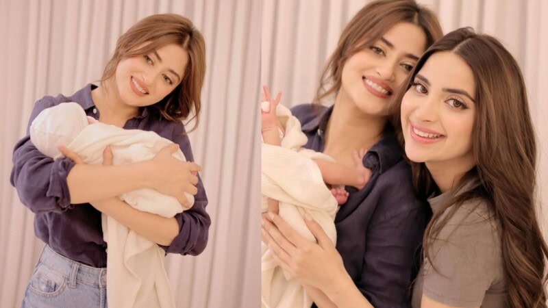 ‘She got my eyes’; Sajal Ali finally meets her niece