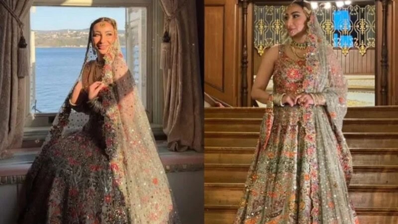 Anoushey Ashraf glows in mint green lehenga at her mehndi in Turkey