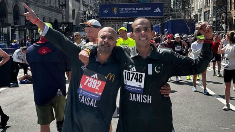 Pakistani runners set unique world record at Boston Marathon