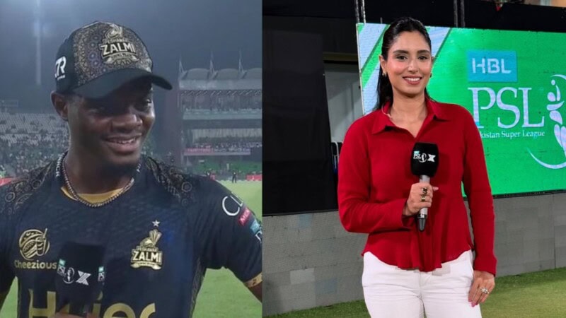 ‘Saim Ayub is my teammate’: Alzarri Joseph reminds Zainab Abbas after live interview blunder