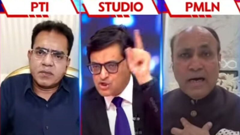 Pro-PTI, pro-PML-N guests air dirty laundry on Arnab Goswami’s show