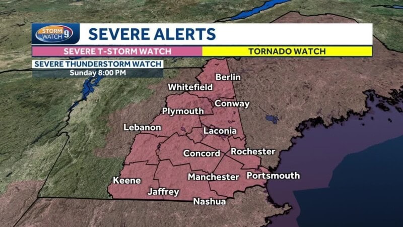 Severe Thunderstorm Watch Issued for Broome and Delaware Counties Tonight