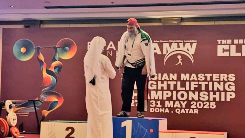 Pakistani weightlifter bags gold at Asian Masters Championship at age 65