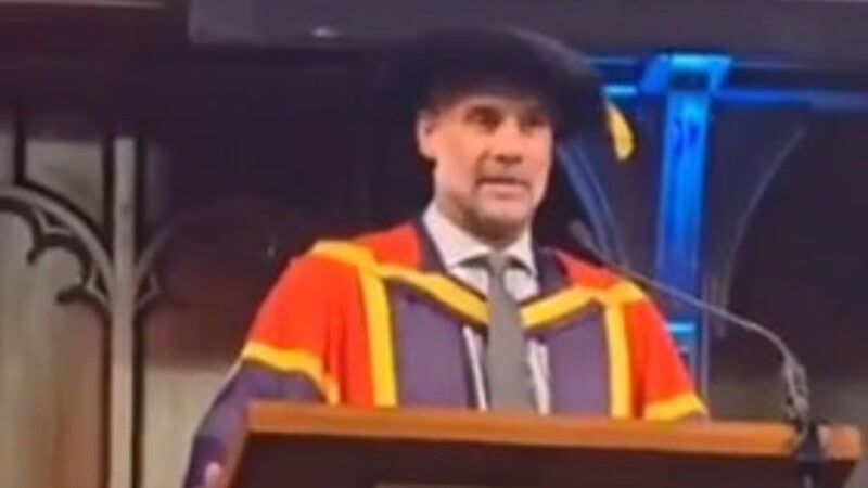 ‘It’s so painful, hurts all my body’: Pep delivers powerful Gaza speech at doctorate acceptance
