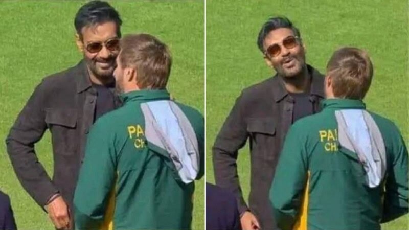 Indians target Ajay Devgn for old photo with Shahid Afridi