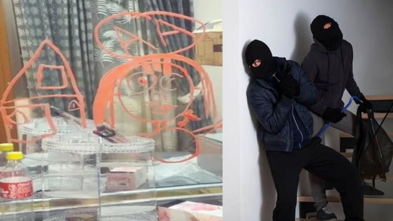 Bizarre theft in Karachi as burglars leave behind drawings on walls, mirrors