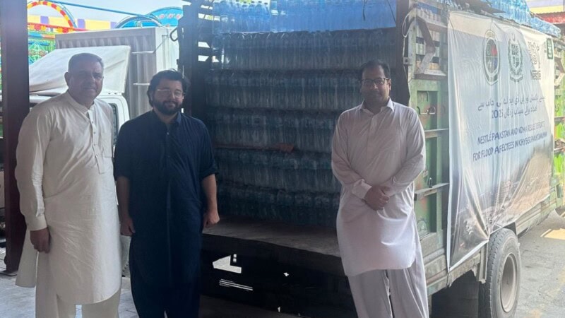 Nestlé Pakistan donates 300,000 liters of clean drinking water to NDMA for flood relief efforts in KP, GB and Punjab