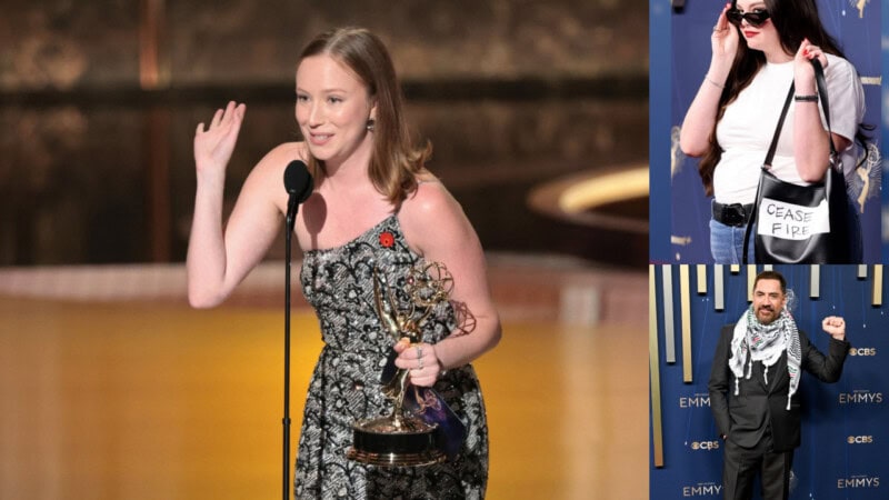 Hollywood stars use Emmy stage to demand ‘Free Palestine’