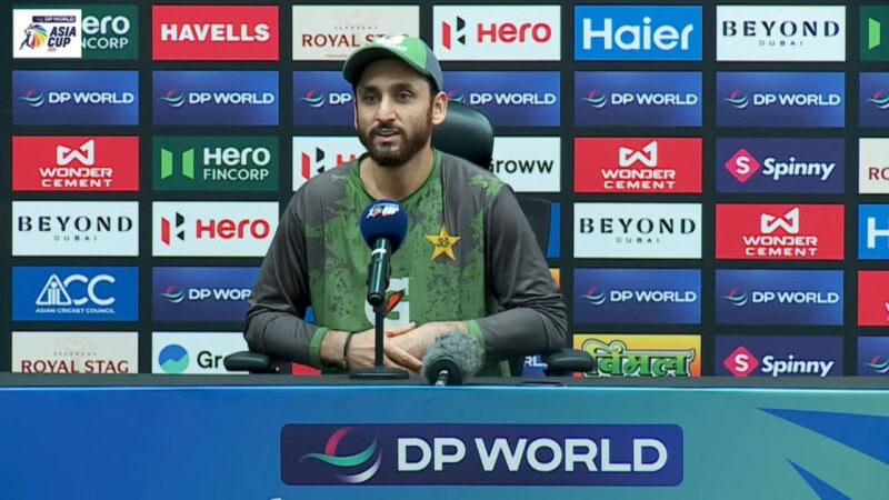 Hamein koi parwah nahin: Salman Ali Agha on the Asia Cup trophy photoshoot