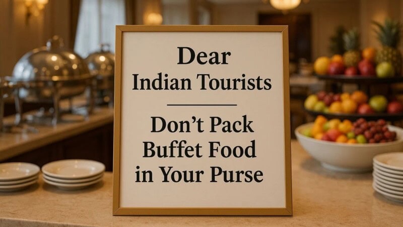 ‘Dear Indian tourists, don’t pack buffet food in your purse’: Swiss Hotel’s embarrassing notice
