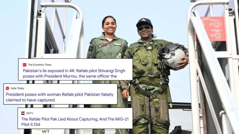 India celebrates female fighter pilot that Pakistan never claimed capturing