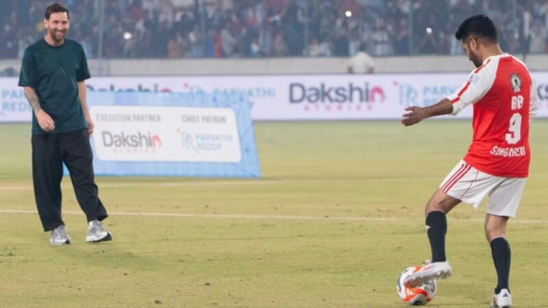 Internet roasts Telangana CM after failed passes to Lionel Messi go viral