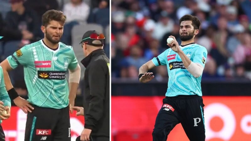 Shaheen Afridi stopped from bowling after delivering two beamers, concedes 43 runs in 2.4 overs in BBL