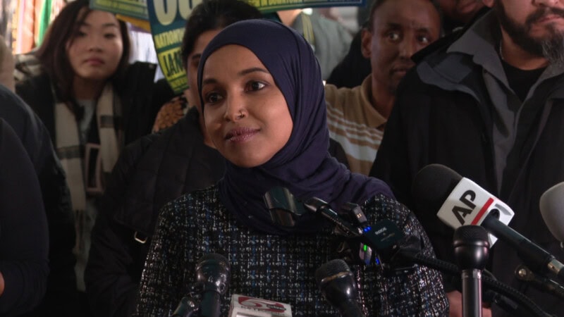 Ilhan Omar blames Trump’s rhetoric for syringe attack