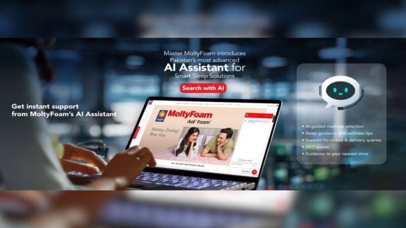 Master MoltyFoam launches Pakistan’s most advanced AI assistant for smart sleep solutions