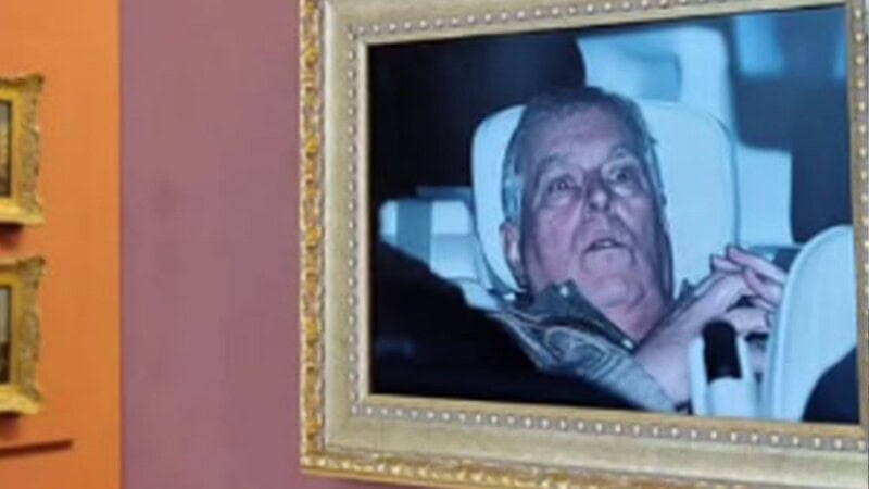 Protest group puts up photo of arrested Prince Andrew at Louvre