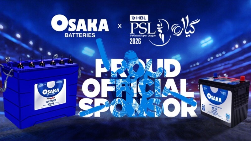 Osaka Batteries partners with the Pakistan Cricket Board for HBL PSL 11