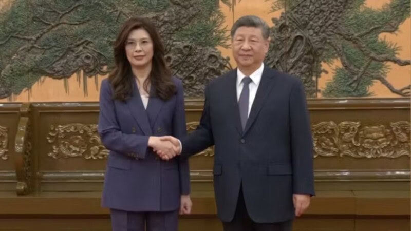 China’s Xi meets Taiwan opposition leader in rare cross-strait talks