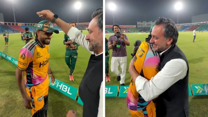 VIDEO: PSL CEO Salman Naseer wards off evil eye for Babar Azam