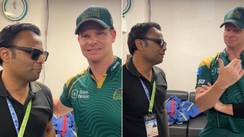 VIDEO: Steve Smith left stunned by blind Pakistani cricket statistician