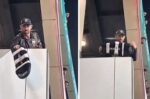 Glenn Maxwell gives his batting pads to fan