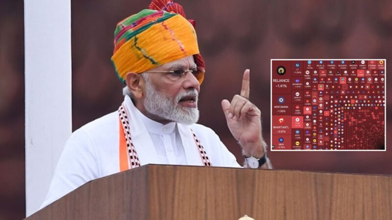 Indian stock market crashes as Modi’s speech wipes out INR 4 trillion of investor money