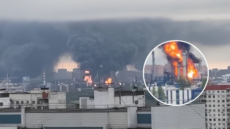 Moscow coated in ‘black rain’ after oil refinery hit