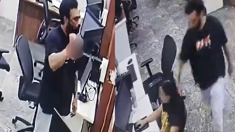 Horrifying footage shows ‘ex-boyfriend’ stabbing woman to death at office; then stabbing himself 30 times