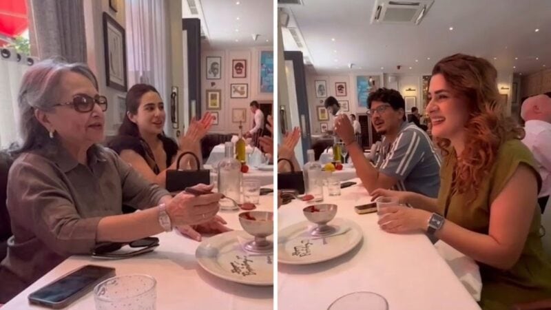 VIDEO: Kubra Khan celebrates birthday with Bollywood legend Sharmila Tagore, Sara Ali Khan