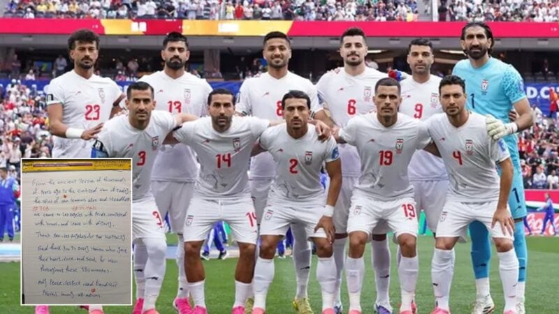 ‘Thank you Los Angeles’: Iran leaves heartfelt locker room note after draw with Belgium