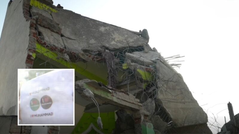 Mosque demolished in India over ‘I love Muhammad’ poster