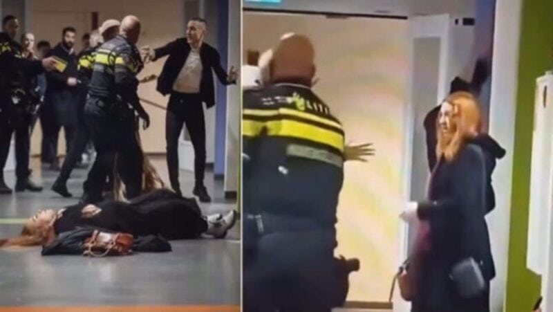 ‘Everyone needs to be fired’: Internet reacts after Dutch police drag pregnant woman across floor