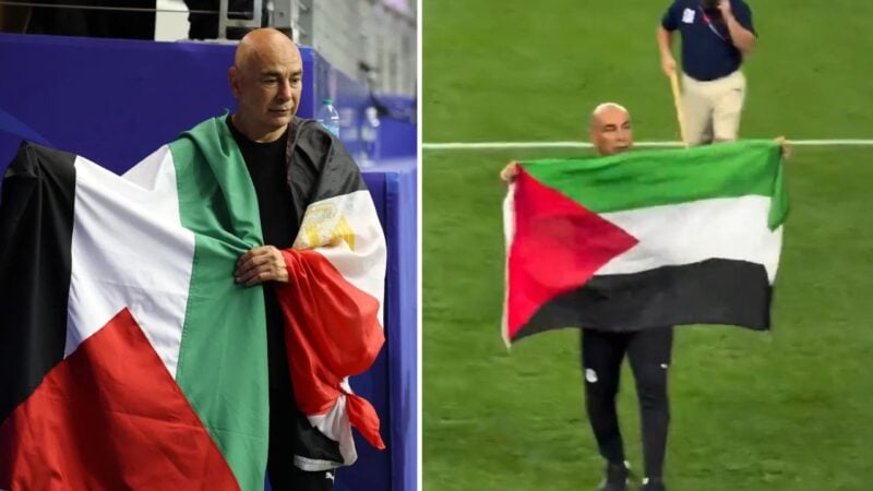 ‘A prayer for martyrs of Gaza’: Egypt coach dedicates World Cup win to Palestinians, waves flag on US soil