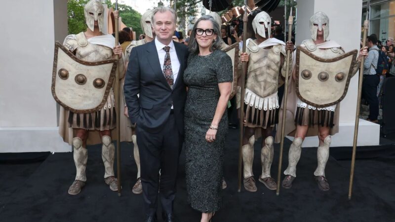 Christopher Nolan spotted wearing Ajrak tie at The Odyssey’s New York premiere