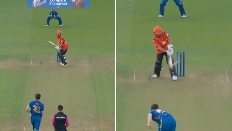 VIDEO: Abrar Ahmed smashes six on first ball, spoils bowler’s hat-trick chance