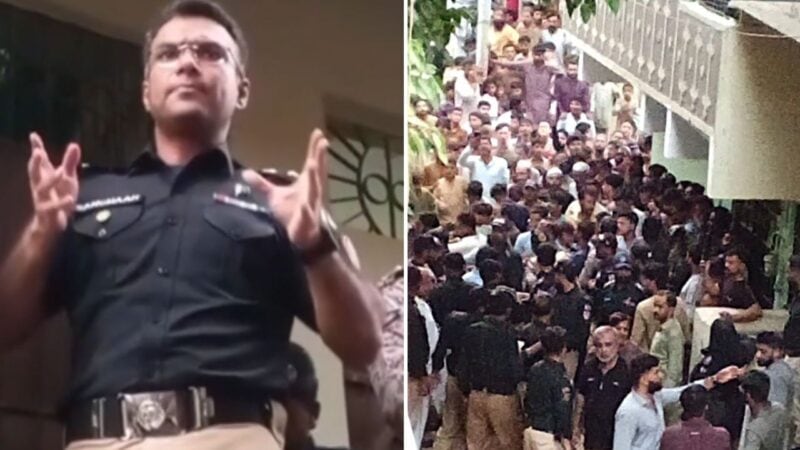 Internet all-praise for Karachi SSP who de-escalated enraged blasphemy mob surrounding Christian family’s house