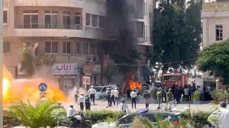 Twin explosions reported near French president’s hotel in Damascus