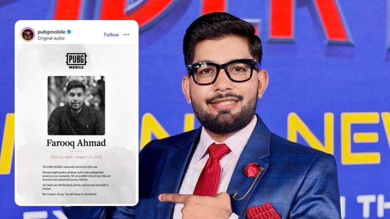 ‘You will always be remembered’: PUBG Mobile pays tribute to late Pakistani creator Farooq Ahmad