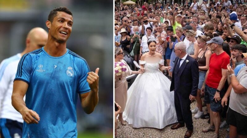 Ronaldo bursts out laughing after fans mistakenly gather outside Portugal church for his wedding