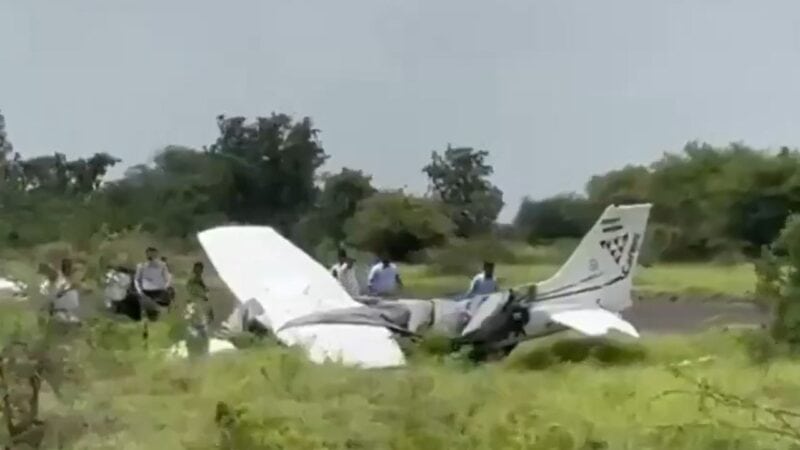 Indian trainer aircraft damaged after veering off runway