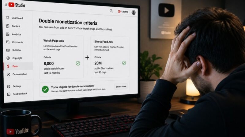 YouTube doubles Partner Program monetisation requirements