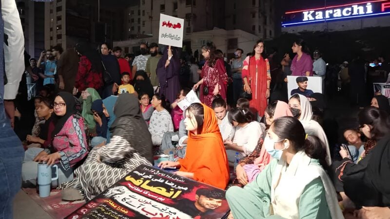 Karachi police book 100 protesters demanding justice for Mir Raza Ali